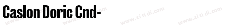 Caslon Doric Cnd字体转换